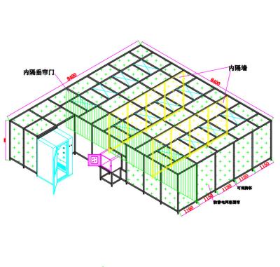 China Downflow Softwall AC 220V Modular Cleanroom systems For Partial Purification for sale