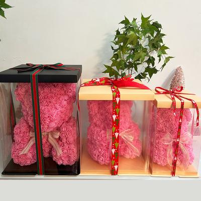 China Longlife Valentine's Day Christmas gift 40cmPE heart-shaped red flowers decorated with Rose Bear for sale