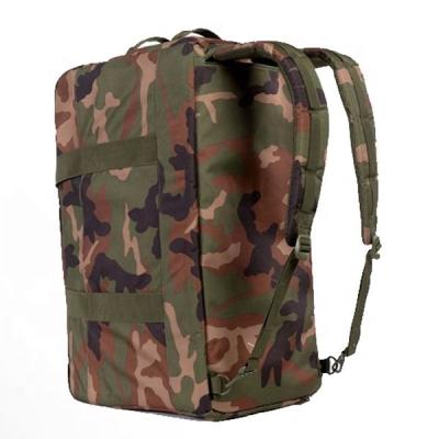 China Large Volume Oxford Shoulder Sling Handle Holder Army Camouflage Travel Luggage With Hidden Backpack Holder Straps for sale