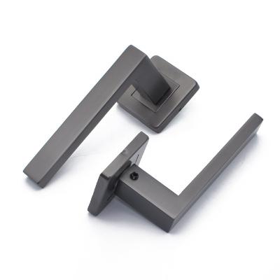 China Modern Gun Door Handle Rosette Stainless Steel Square Gray Gray Door Handle for sale