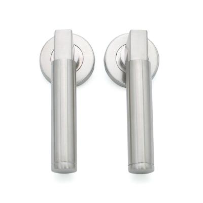 China Round shape modern base solid main door handle for hotel for sale