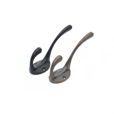 China Workable black color zinc alloy coat hook for sale