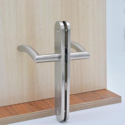 China Modern Simple European Style Stainless Steel Plate High Quality Long Door Handle With Plate for sale