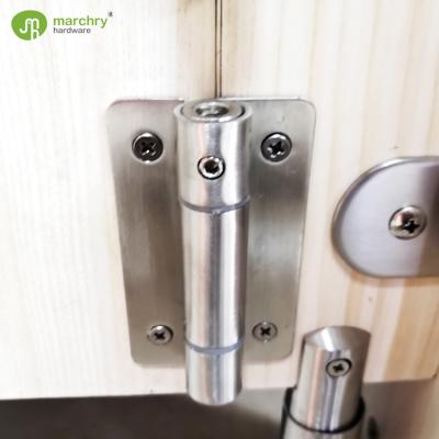 China Modern 304 Stainless Steel Toilet Divider Hardware Toilet Compartment Spring Hinge for sale