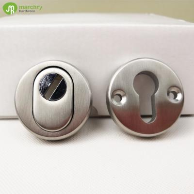 China Anti-thief Security Solid 304 Stainless Steel Door Handle Lock Key Hole Escutcheon for sale