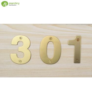 China Modern Flat Stainless Steel Apartment Door Number House Number License Plate for sale