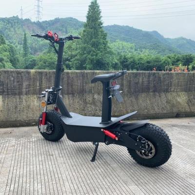 China Double Motor Electrico Fat Tire E Electric Scooter Wide Wheel Kick Electric Scooter For Adult 145/70-6 for sale