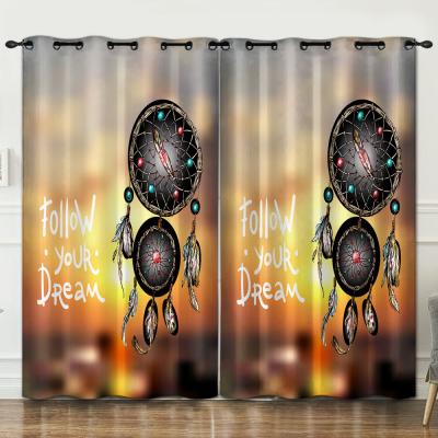 China Popular Blackout 3d Printing Dreamnet Curtain , Home Bedroom Split Curtain 100% Polyester for sale