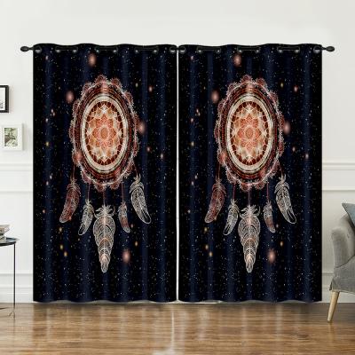 China Popular Blackout 3d Printing Dreamnet Curtain , Home Bedroom Split Curtain 100% Polyester for sale