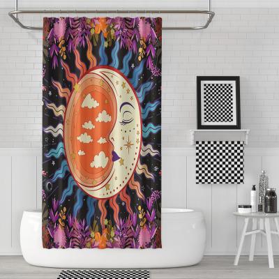 China Sun Viable 3d Digital Printing Bohemia Design Bathroom Shower Curtain Isolation Curtain for sale