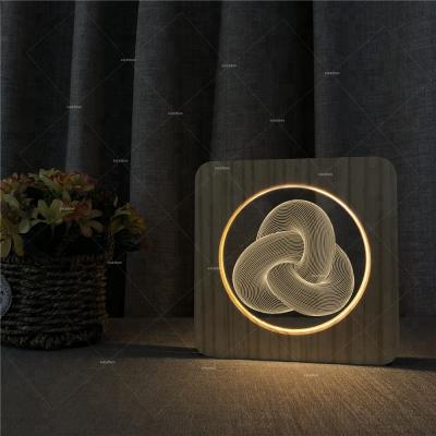 China Modern 3d Lamp 3d Wooden Night Light Illusion Light Maserratula Acrylic Rope for sale