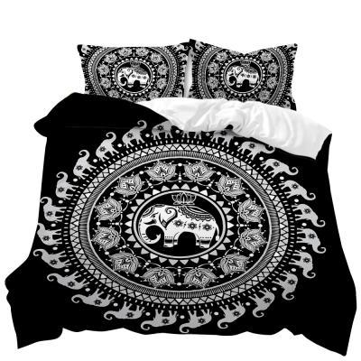 China Nondisposable National Style Bohemia 3d Bedding Set Mandala Duvet Cover Set Winter Large Sheet Pillowcase Bedclothes for sale