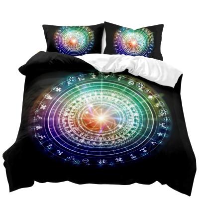 China Viable Sanding Fabric 3d Printing Star Printing Duvet Cover 3 Piece Bedding Set for sale