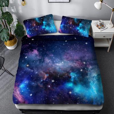 China Nondisposable 3d Printing Space Star Duvet Cover Set Themed Universe Outer Space Textile Home Bedding Sets for sale