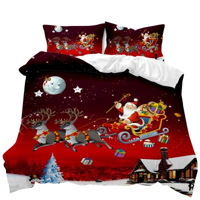 China Viable 3d Printing Cartoon Christmas Series Luxury Comforter Sheet Set Adult Luxury Bedroom Bedding Custom Kids Bedding Set for sale