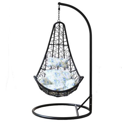 China High Quality Modern+Leisure Outdoor Garden Furniture Rattan Hanging Egg Chair With Stand for sale