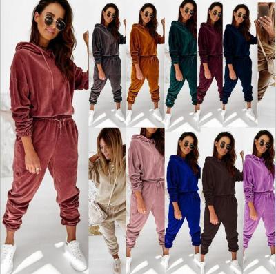 China Breathable High Quality Hoodie Women Casual 2 Piece Sets Long Sleeves Sport Style Activewear Sweat Sets for sale