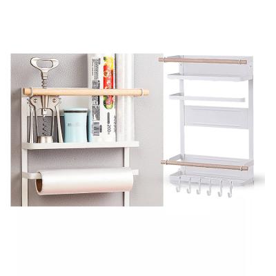 China Fridge Kitchen Storage Rack Paper Towels Wall Cutlery Wall Cutlery Debris Debris Iron Storage Viable Magnetic Rack for sale