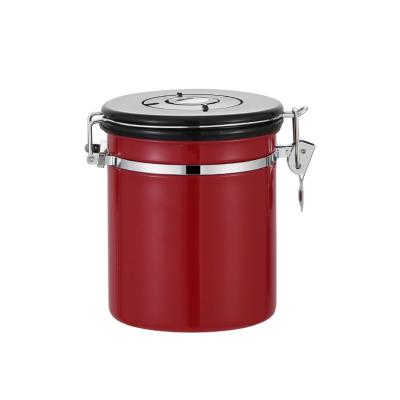 China Freshness Preservation 1.5/1.8L Kitchen Storage Tank Buckle 304 Stainless Steel Tank Jar Wall Mounted Sealed Storage for sale