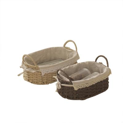 China Sustainable Storage Basket Straw Weaving Storage Basket Organizer Storage Basket Wholesale Miscellaneous Box for sale