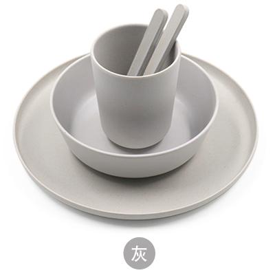 China Party Sustainable Unbreakable Insulated Dinnerware Set Tableware Bamboo Fiber Kids Bamboo Dinnerware Set for sale