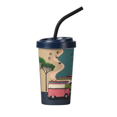 China Eco Friendly Reusable Biodegradable Bamboo Coffee Cup Viable Natural Bamboo Cup Fiber for sale