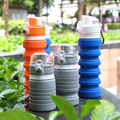 China Sustainable New Items Sport Collapsible Drink Bottle Silicone Water Bottles With Custom Logo for sale