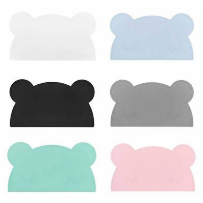 China Sustainable Hot Sale Silicone Tray Mat Silicone Mat Place Mat Kids Baby Dinner Feeding Mat for sale