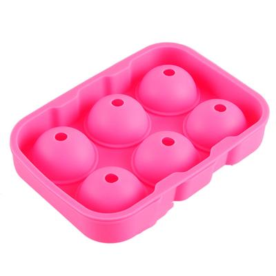 China Viable Silicone 6 Ice Ball Mold Creativity Silicone Crystal Ice Ball Mold Spherical Silica Gel Lattice for sale