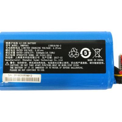 China Consumer Electronics Battery for Sunmi V1S P1, P1 4G, 3.6V 5200Mah 18.72Wh SM-18650B4-1S2P Sunmi W5920 for sale