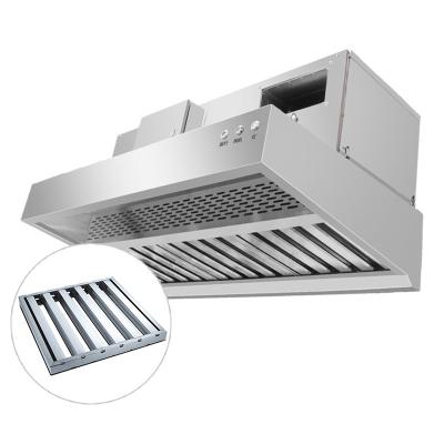 China Commercial Exhaust Hood Spare Parts Stainless Steel 230 304 Hood Baffle Kitchen Grease Filter for sale