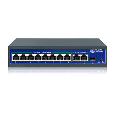 China POE Standard 8 Port 8+2+1-port 48V 2 Port Cascade Port Powered POE-Camera Dedicated Network Switch Camera for sale