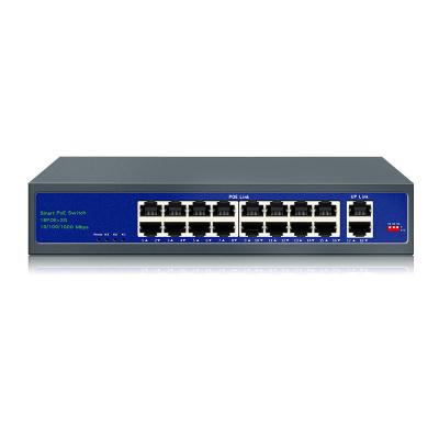 China POE 16 Port 48V Standard 2 Port Gigabit Port Force POE Camera Dedicated Network Switch Cameras for sale