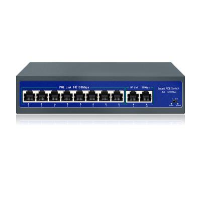 China POE 10 Port 48V Standard 2 Port Cascade Port Powered POE-Camera Dedicated Network Switch Camera for sale