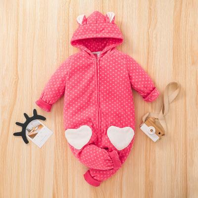 China Newborn Overalls Onesie Babies Boy Toddler Winter Sleeve Infant Rompers Wholesale Short Zipper Hoodie for sale