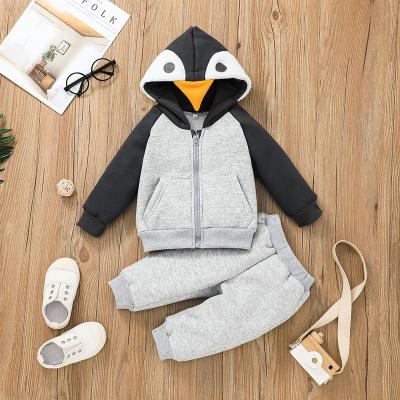 China Autumn New Arrival Baby Sets Breathable Clothes Cute Cotton Hoodie Coat And Pants Boy Clothing Set for sale