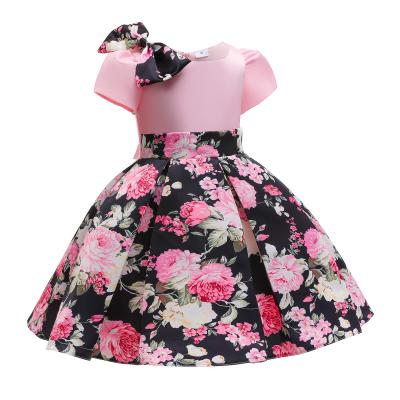 China Wholesale Breathable Bridesmaids Dresses Party Birthday Weeding Kids Bow-knot Girl Clothes Dress for sale