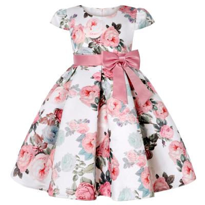 China Wholesale Wedding Girls Dress Kid Party Breathable Vintage Fancy Flower Bow Dress Girl Summer Dresses for sale