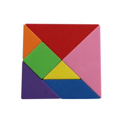 China Early Childhood Educational Toys Adhesive-protective Colorful Magnetic EVA Tangrams for Puzzle Game for sale