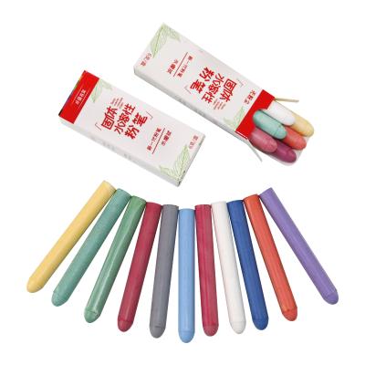 China Children's drawing of children's graffiti with chalk school teaching color water soluble colored dust protected chalk for sale