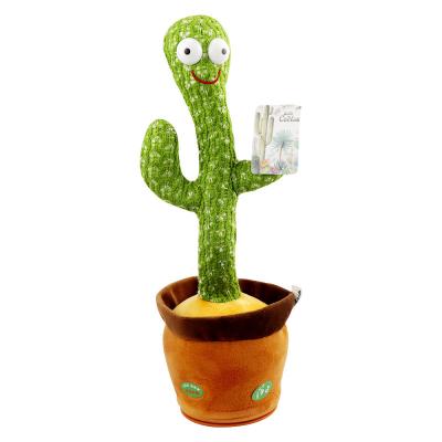 China Cactus Plush Toy Electronic Shake Dancing Eco-Friendly Toy With Song Plush Cactus Early Childhood Cute Dancing Talking Cactus for sale