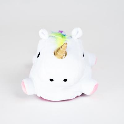 China Promotional gifts led light unicorn shaped plush slippers for kids, indoor adult in competitive price for sale