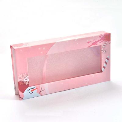 China Creative Designer Private Label Full Volume Christmas Eyelash Packaging Cute Wick Paper Box for sale