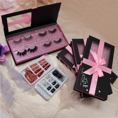 China Full Volume Own Brand 4 Pair Eyelash Box Private Label Valentine's Day Custom Hangs False Eyelash Packaging Box for sale