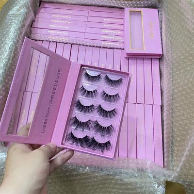 China 5 Pairs Full Volume 3d Mink Eyelash Extension Box Storage Packaging Empty Eyelash Book for sale