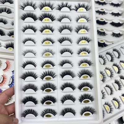 China 25mm mink eyelashes wholsale natural tapered fluffy strip mink eyelashes for sale