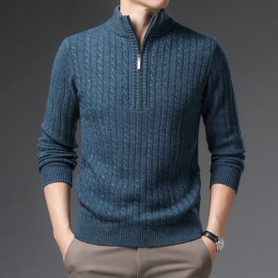 China Stock Eco Cashmere Sweater Mens Crewneck Pullover Sweaters Winter Knitting 100% Long Sleeve Sweater for sale