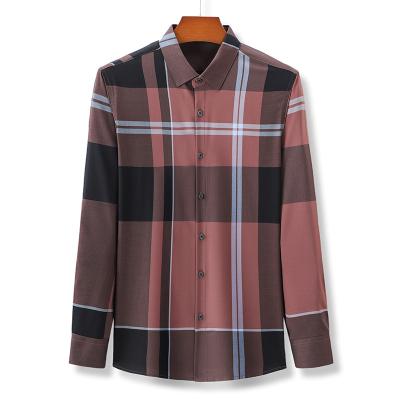 China It is comfortable wholesale 2021 fall style men's long sleeve Dong Niu color plaid shirt C2152 for sale