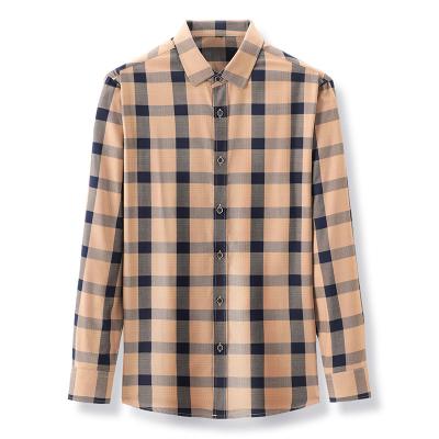 China It's 2021 Dong Niu Autumn Fashion Trend Comfortable Check Men's Casual Long Sleeve Shirt Lapel Top C2157 for sale