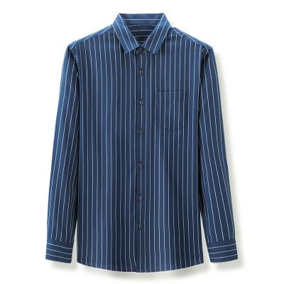 China It's 2021 Simple Men's Suit Dong Niu Autumn Comfortable Wholesale Stripe Business Spot Long Sleeve Shirt Cardigan C2166 for sale